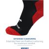 imageBrooks Ghost Crew Socks I Performance Running Cushioned Socks with Arch Support for Men ampamp WomenBlackNightlifeRed