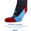 imageBrooks Ghost Crew Socks I Performance Running Cushioned Socks with Arch Support for Men ampamp WomenNavyRun Merry 23