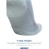imageBrooks Ghost Crew Socks I Performance Running Cushioned Socks with Arch Support for Men ampamp WomenSmokeBr Crew