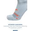 imageBrooks Ghost Crew Socks I Performance Running Cushioned Socks with Arch Support for Men ampamp WomenSmokeBr Crew