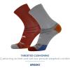 imageBrooks Ghost Lite Crew Socks I Performance Running Comfort Fit with Arch Support for Men ampamp Women 2Pack SetLt GreyRed  RedLt Grey