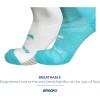imageBrooks Ghost Lite Crew Socks I Performance Running Comfort Fit with Arch Support for Men ampamp Women 2Pack SetStrobe BlueWhite  WhiteBlue