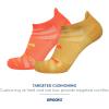 imageBrooks Ghost Lite No Show Socks I Performance Running Comfort Fit with Arch Support for Men ampamp Women 2Pack SetChamois  Shocking Orange