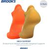 imageBrooks Ghost Lite No Show Socks I Performance Running Comfort Fit with Arch Support for Men ampamp Women 2Pack SetChamois  Shocking Orange