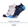 imageBrooks Ghost Lite No Show Socks I Performance Running Comfort Fit with Arch Support for Men ampamp Women 2Pack SetNavyWhite Run Usa 24