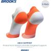imageBrooks Ghost Lite No Show Socks I Performance Running Comfort Fit with Arch Support for Men ampamp Women 2Pack SetOrangeWhite  WhiteOrange