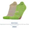 imageBrooks Ghost Lite No Show Socks I Performance Running Comfort Fit with Arch Support for Men ampamp Women 2Pack SetSandLime Green  Lime Green