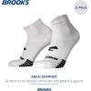 imageBrooks Ghost Lite Quarter Socks I Performance Running Comfort Fit with Arch Support for Men ampamp Women 2Pack SetWhite