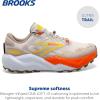 imageBrooks Mens Caldera 7 Trail Running ShoeWhite SandChateau GrayYellow