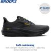 imageBrooks Mens Ghost 17 Neutral Running ShoeEbonyBlackYellow
