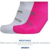 imageBrooks RunIn No Show Socks I Men ampamp Women Performance Athletic Running Socks I Comfort Fit 3Pack SetLt GreyPinkLt Grey