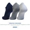imageBrooks RunIn No Show Socks I Men ampamp Women Performance Athletic Running Socks I Comfort Fit 3Pack SetNavyAsphaltLt Grey