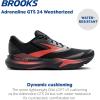 imageBrooks Womens Adrenaline GTS 24 Supportive Running ShoeBlackEbonyHot Coral