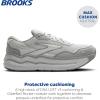 imageBrooks Womens Ghost Max SuedeLeather Neutral Running ampamp Walking ShoeOysterAlloyAntarctica