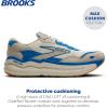 imageBrooks Womens Ghost Max SuedeLeather Neutral Running ampamp Walking ShoeSilver LiningBlueSurf the Web