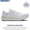 imageBrooks Womens Ghost Max SuedeLeather Neutral Running ampamp Walking ShoeWhiteWhite