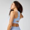 imageBrooks Womens Luxe Pocket Bra Supportive Sports Bra with Pocket for Training Workouts ampamp RunningHtr Halogen Blue
