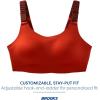 imageBrooks Womens Scoopback 20 Sports Bra for High Impact Running Workouts ampamp Sports with Maximum SupportCopperRun RaisinIce Blue