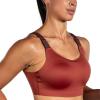 imageBrooks Womens Scoopback 20 Sports Bra for High Impact Running Workouts ampamp Sports with Maximum SupportCopperRun RaisinIce Blue