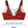 imageBrooks Womens Scoopback 20 Sports Bra for High Impact Running Workouts ampamp Sports with Maximum SupportCopperRun RaisinIce Blue