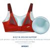 imageBrooks Womens Scoopback 20 Sports Bra for High Impact Running Workouts ampamp Sports with Maximum SupportCopperRun RaisinIce Blue