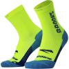 imageBrooks Ghost Crew Socks I Performance Running Cushioned Socks with Arch Support for Men ampamp WomenNeon YellowBr Crew