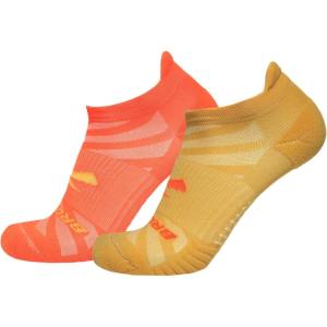 imageBrooks Ghost Lite No Show Socks I Performance Running Comfort Fit with Arch Support for Men ampamp Women 2Pack SetChamois  Shocking Orange