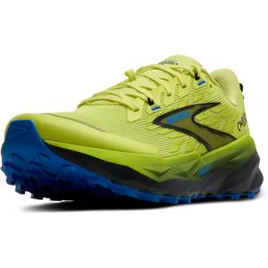 imageBrooks Mens Cascadia 19 Mountain Trail Running ShoeSunny LimeBlackBlue