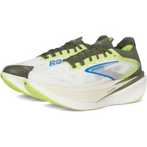 imageBrooks Mens Hyperion Max 3 Neutral Running ShoeBlancAcid LimeBlue