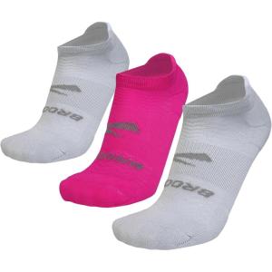 imageBrooks RunIn No Show Socks I Men ampamp Women Performance Athletic Running Socks I Comfort Fit 3Pack SetLt GreyPinkLt Grey