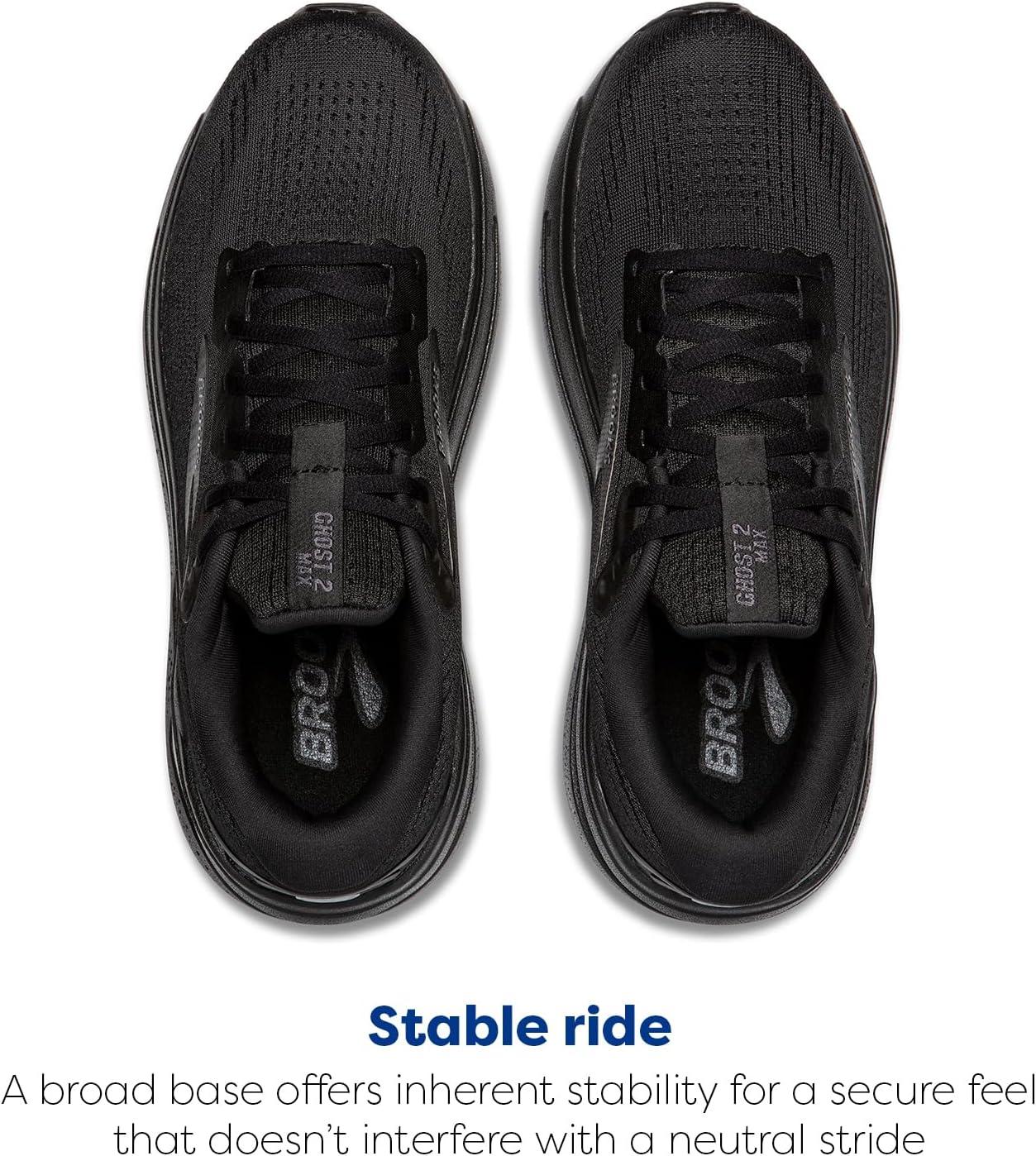 imageBrooks Mens Ghost Max 2 Running and Walking ShoesBlackBlackEbony