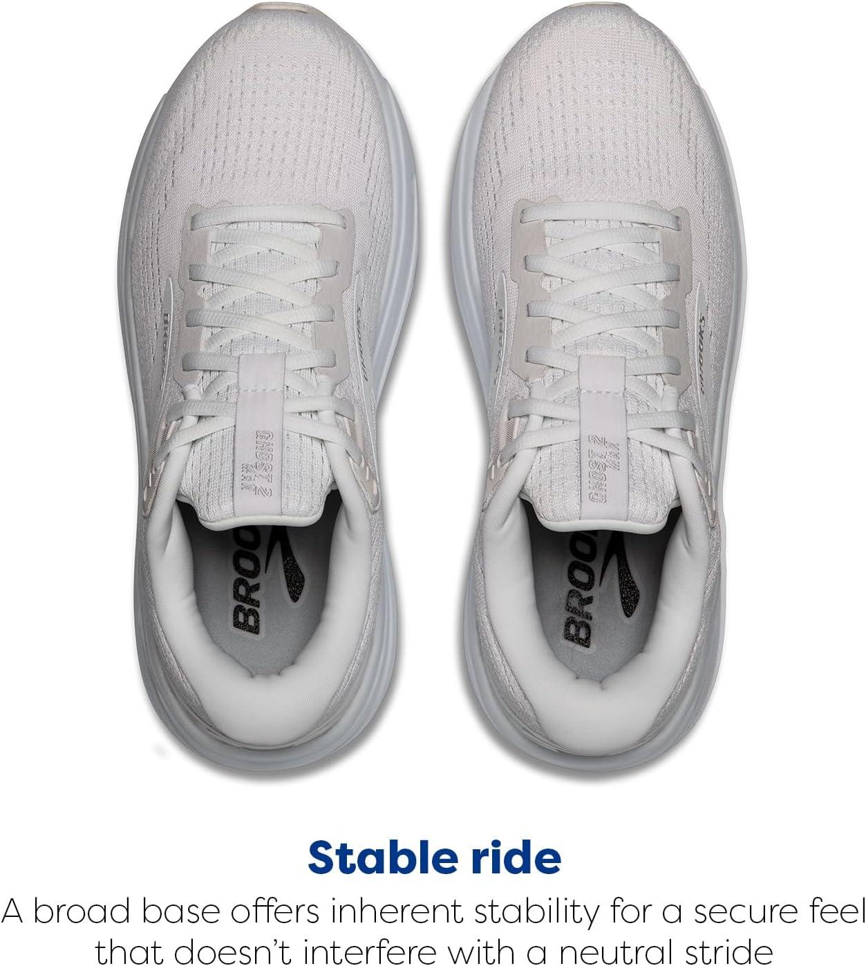 imageBrooks Mens Ghost Max 2 Running and Walking ShoesBright WhiteBright White