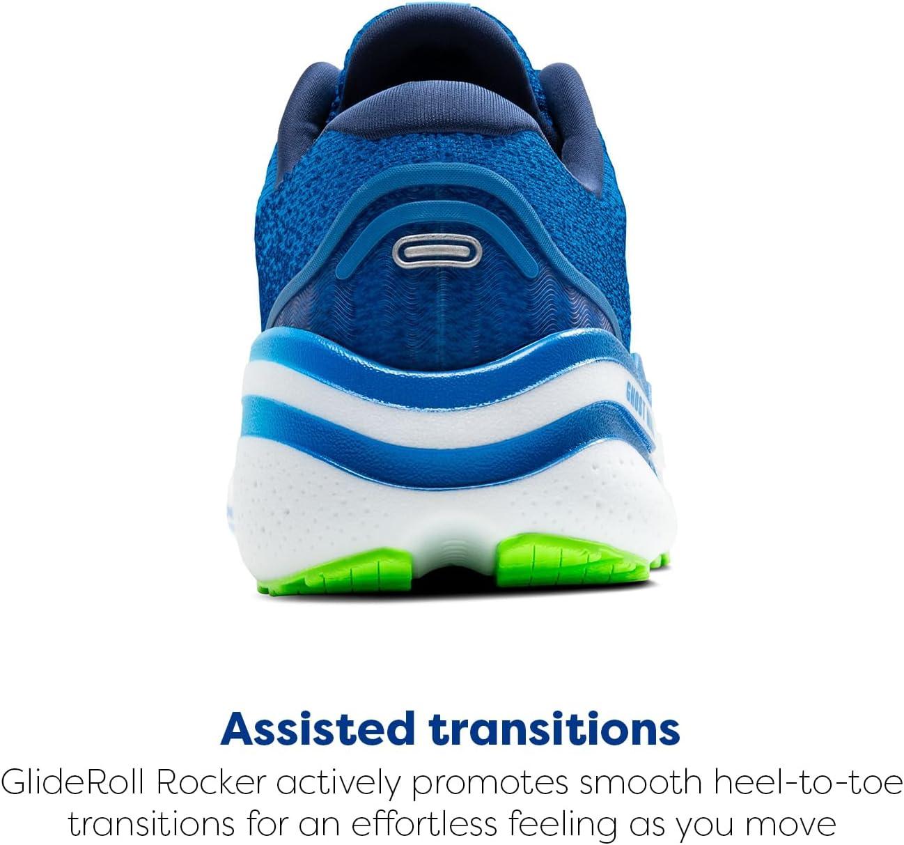 imageBrooks Mens Ghost Max 2 Running and Walking ShoesDutch BlueGreen GeckoPeacoat