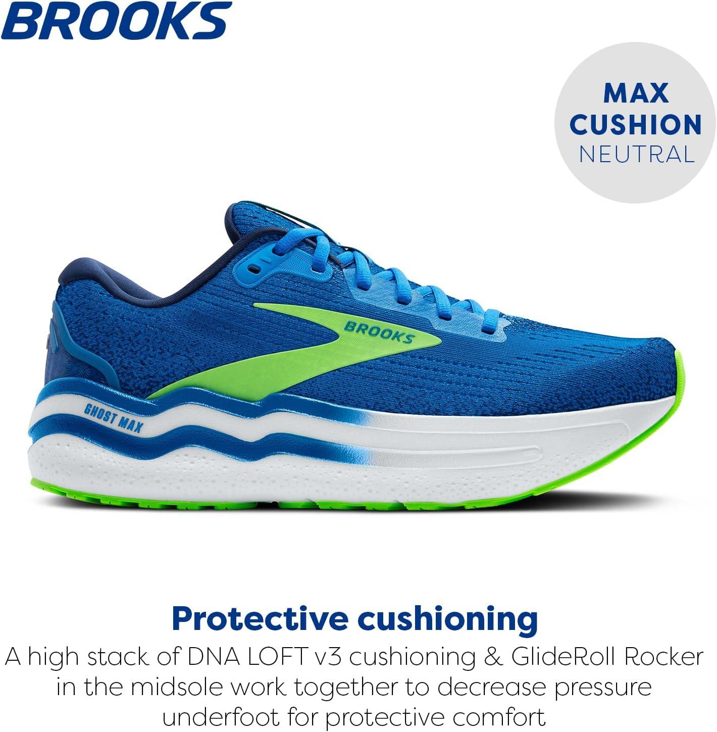 imageBrooks Mens Ghost Max 2 Running and Walking ShoesDutch BlueGreen GeckoPeacoat