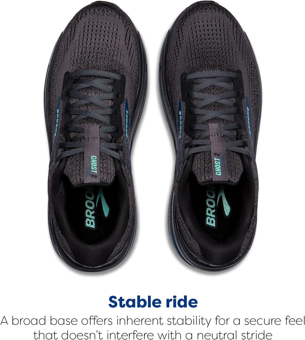 imageBrooks Mens Ghost Max 2 Running and Walking ShoesEbonyCockatooBlue Sapphire