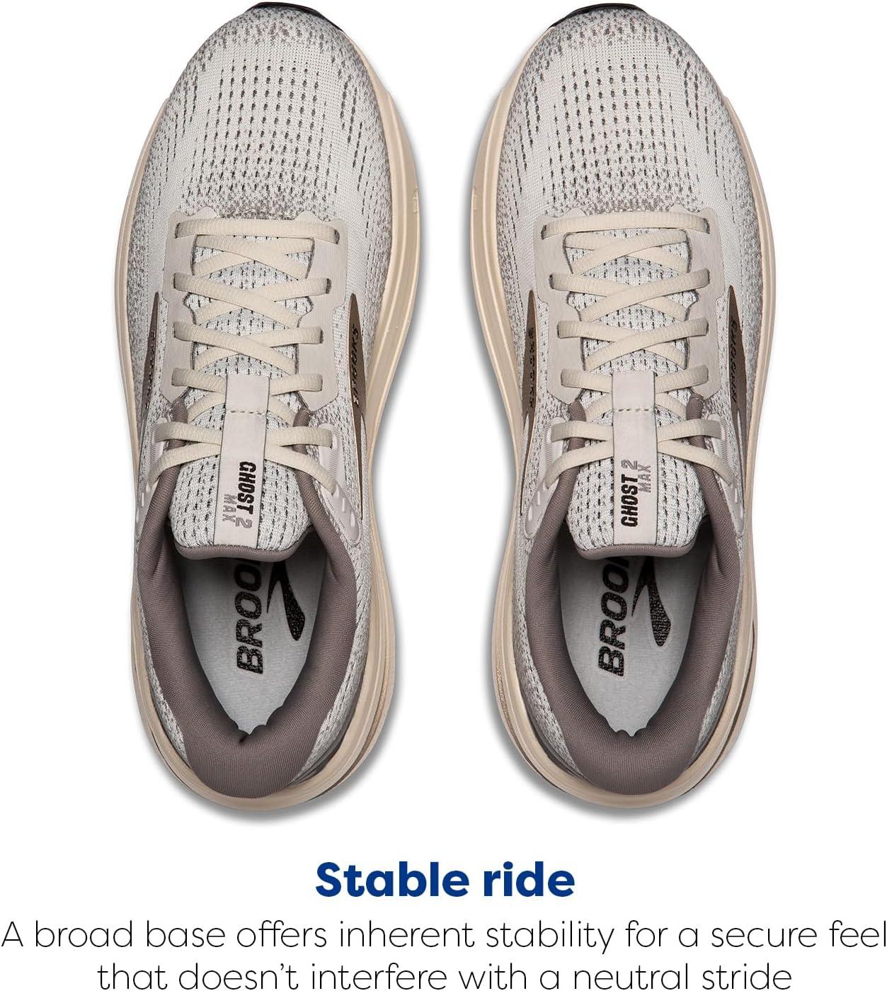 imageBrooks Mens Ghost Max 2 Running and Walking ShoesGreyFrost GreyChampagne
