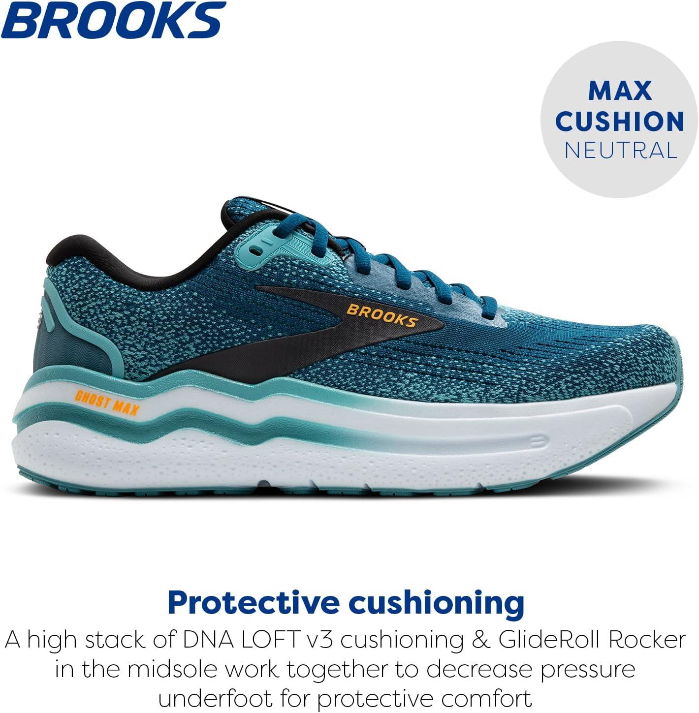 imageBrooks Mens Ghost Max 2 Running and Walking ShoesMoroccan BlueAquaOrange Pop