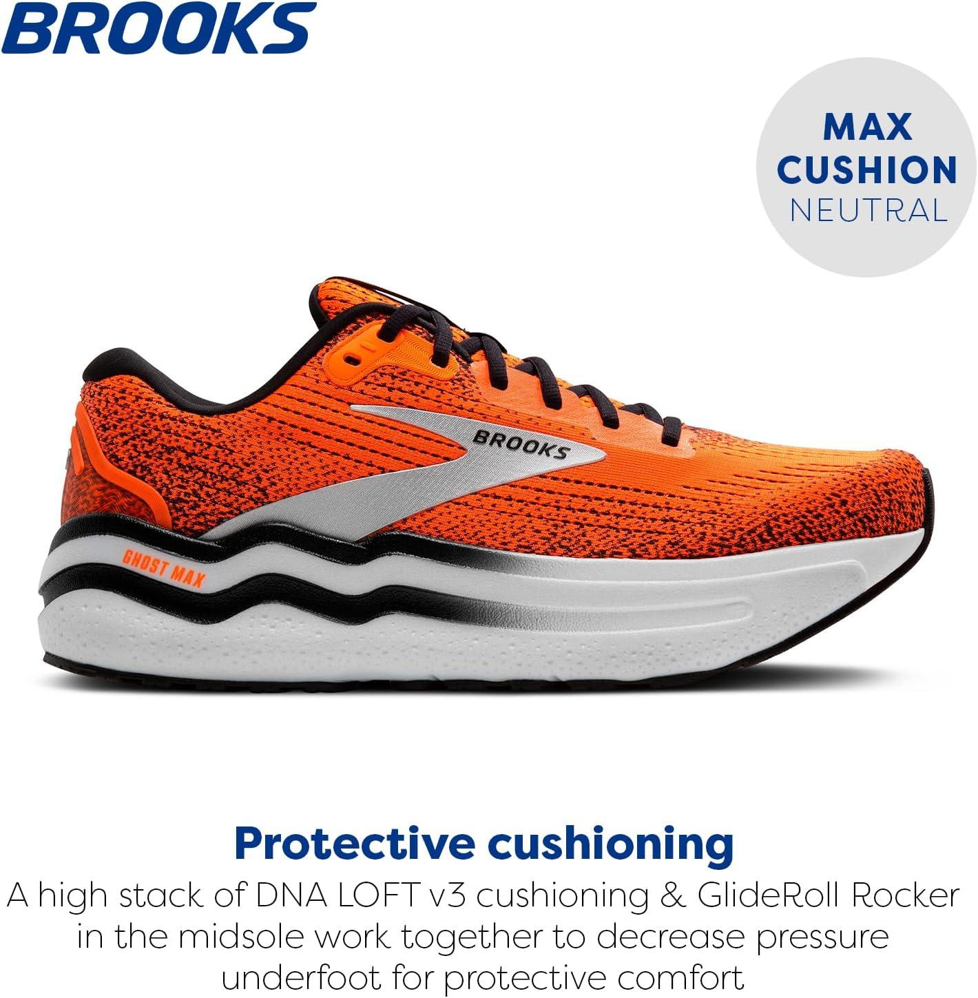 imageBrooks Mens Ghost Max 2 Running and Walking ShoesOrangeOrangeBlack