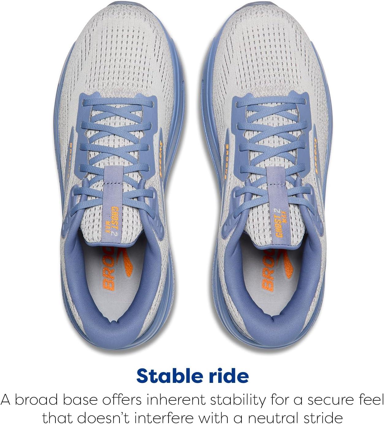 imageBrooks Mens Ghost Max 2 Running and Walking ShoesOyster MushroomBlueOrange