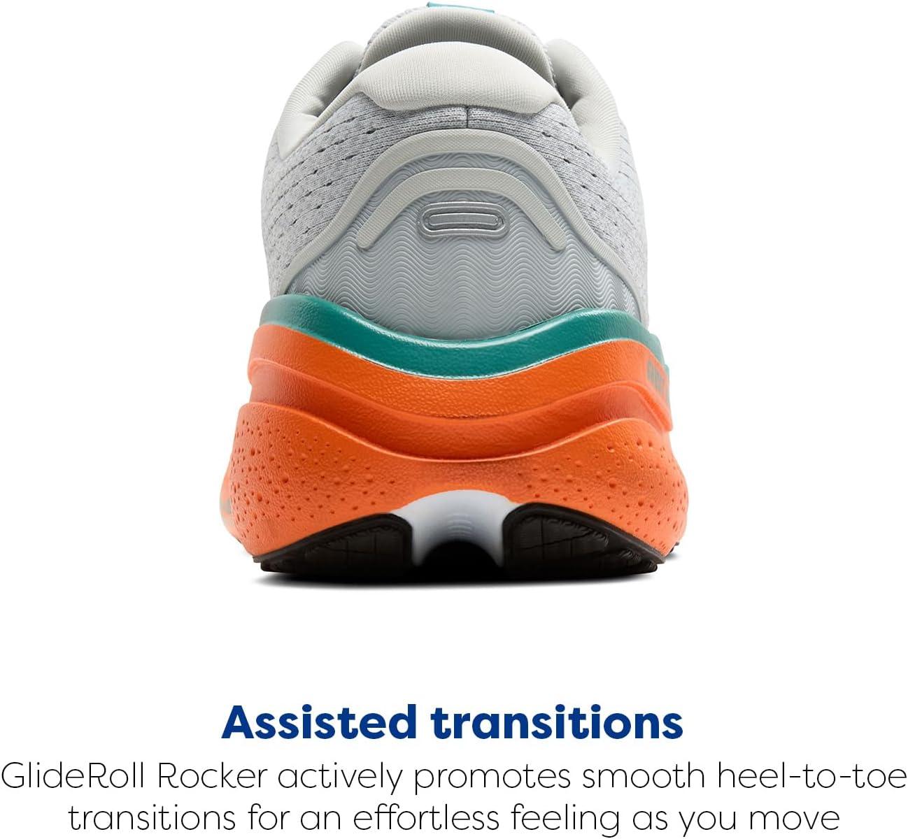 imageBrooks Mens Ghost Max 2 Running and Walking ShoesOyster MushroomOrangeTeal