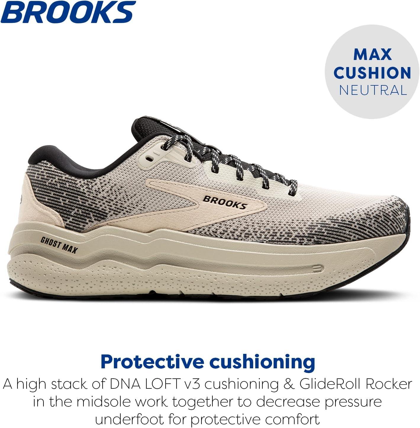 imageBrooks Mens Ghost Max 2 Running and Walking ShoesPelicanPelicanBlack