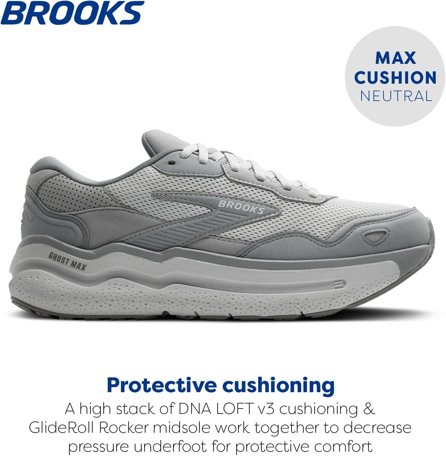 imageBrooks Mens Ghost Max 2 Running and Walking ShoesPrimer GreyOysterAlloy