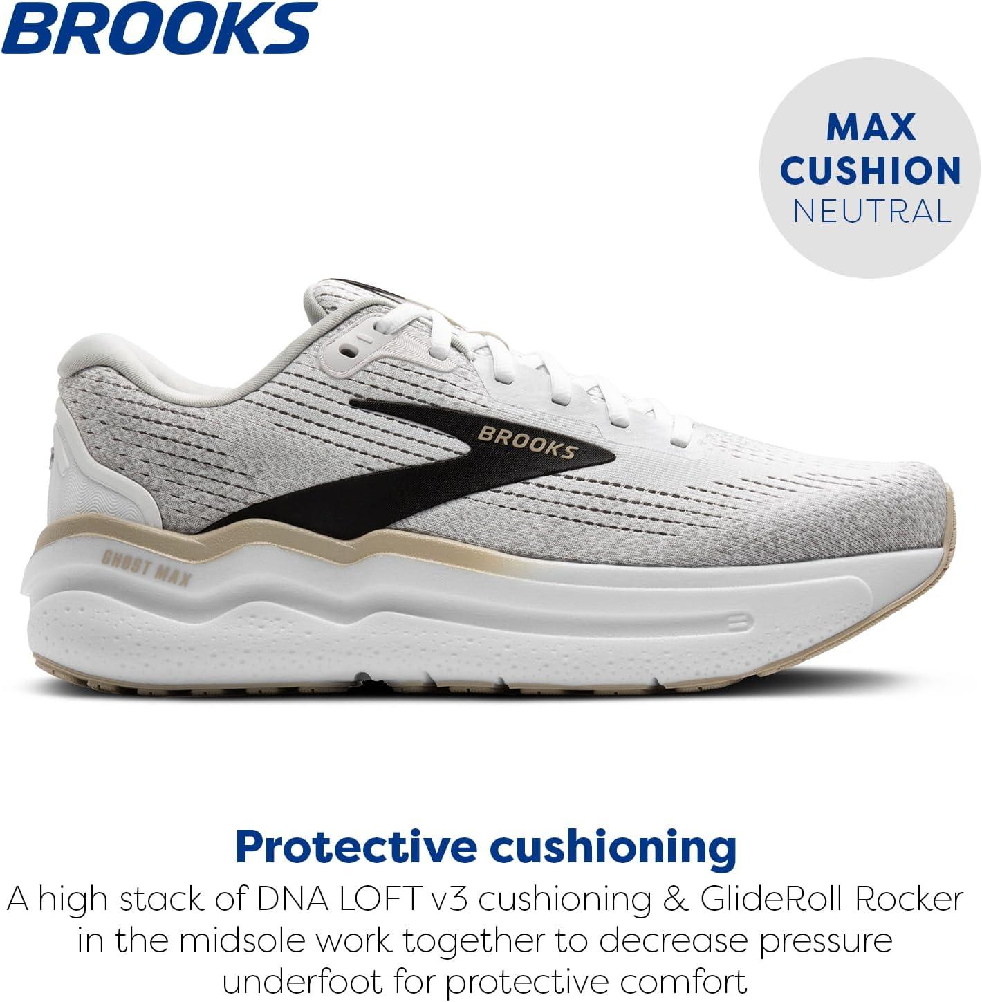imageBrooks Mens Ghost Max 2 Running and Walking ShoesWhitePelicanOyster