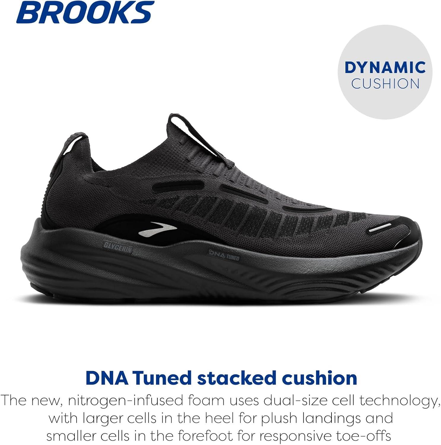 imageBrooks Mens Glycerin 22 SE Laceless Special Edition Neutral Running ShoeBlackEbonyChrome