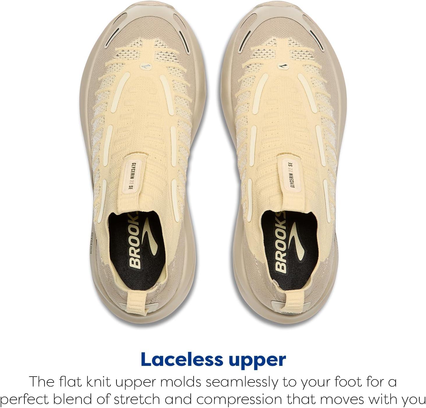 imageBrooks Mens Glycerin 22 SE Laceless Special Edition Neutral Running ShoeGreen HazeLondonfogPine