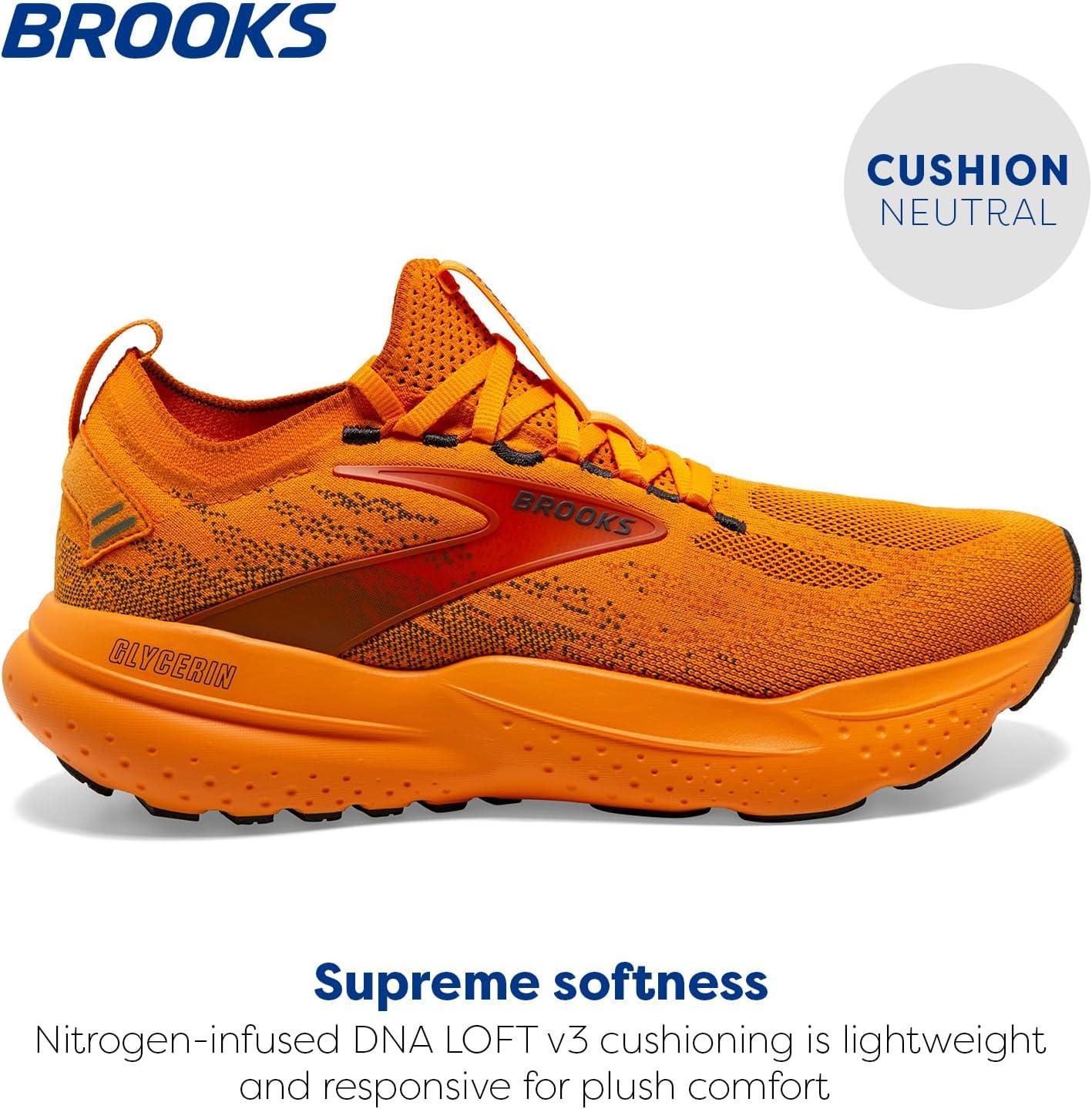 imageBrooks Mens Glycerin Stealthfit 21 Neutral Running ShoeCarrot CurlAutumn Maple