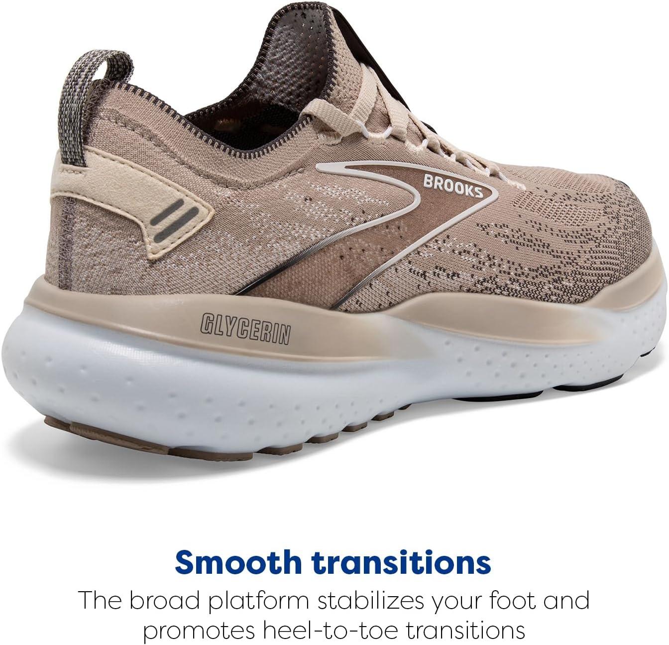 imageBrooks Mens Glycerin Stealthfit 21 Neutral Running ShoeChateau GreyForged Iron