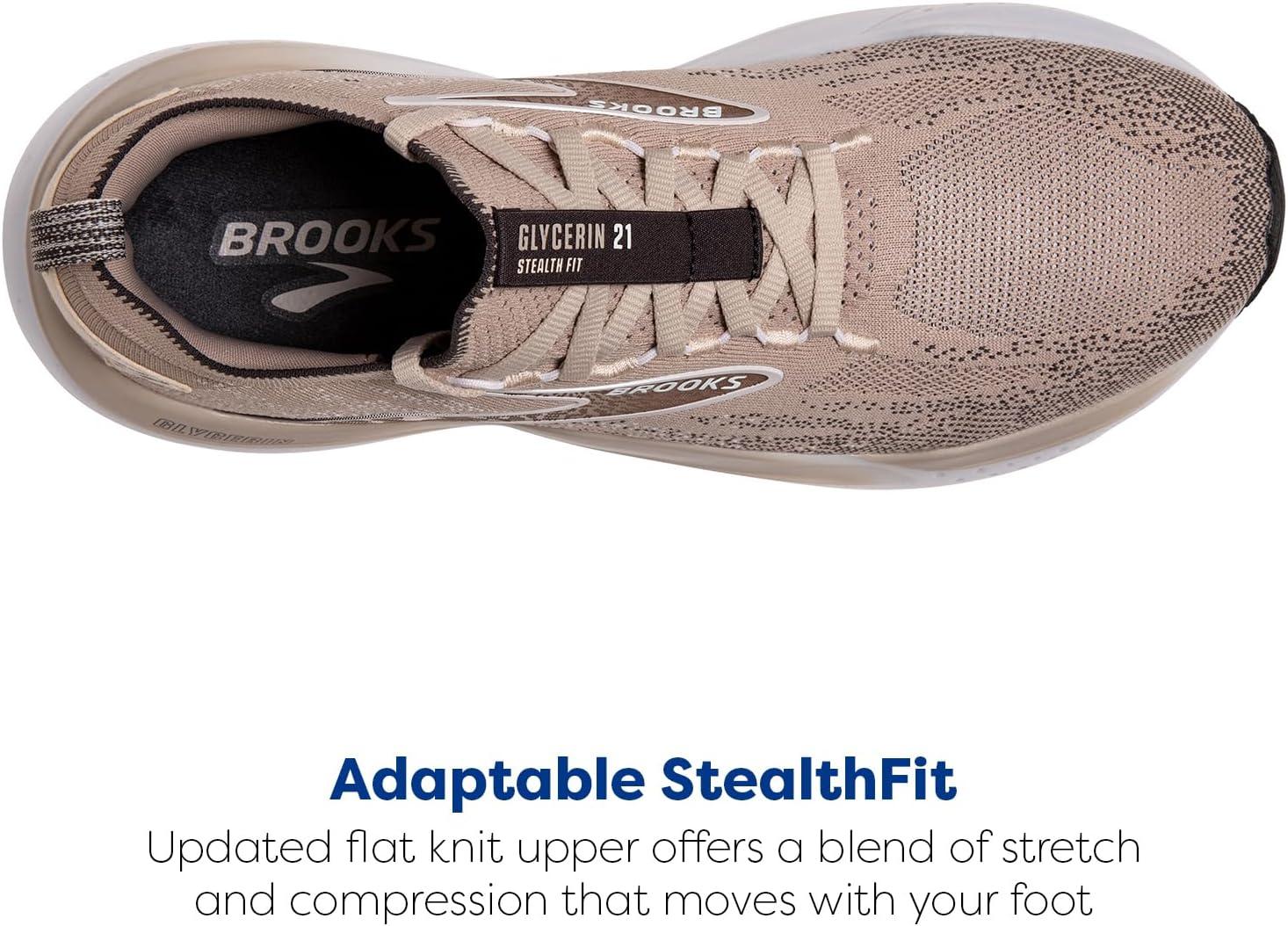 imageBrooks Mens Glycerin Stealthfit 21 Neutral Running ShoeChateau GreyForged Iron