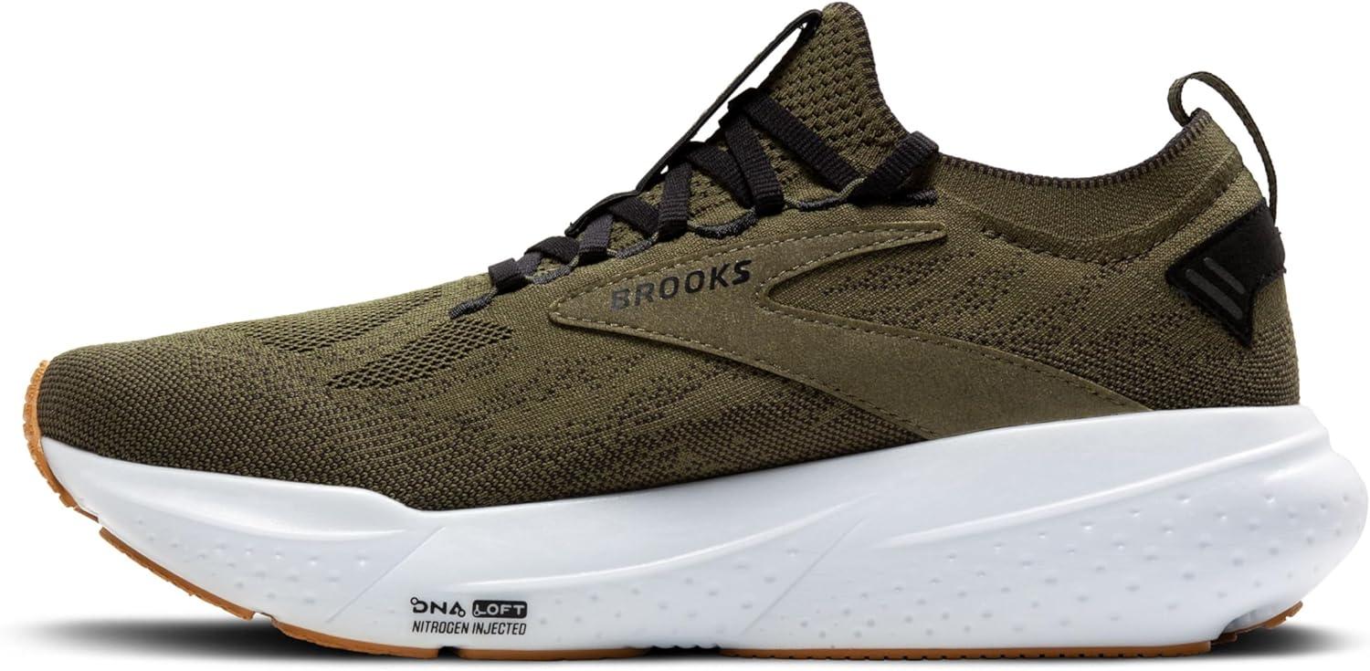 imageBrooks Mens Glycerin Stealthfit 21 Neutral Running ShoeGreenBlackWhite