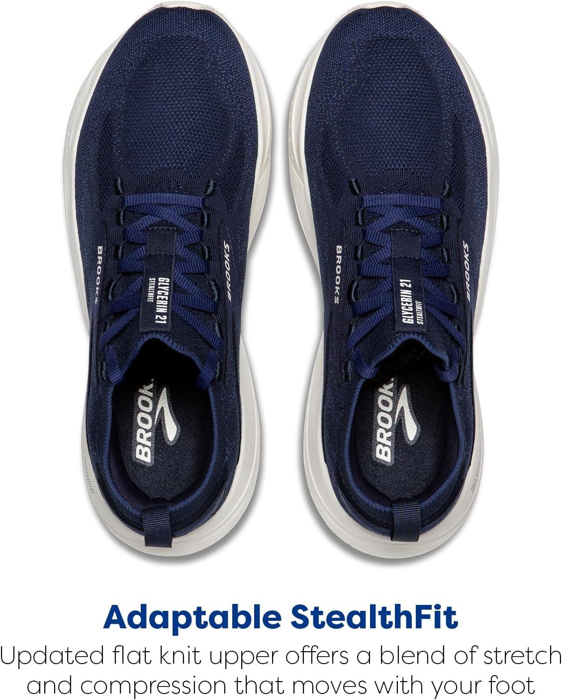 imageBrooks Mens Glycerin Stealthfit 21 Neutral Running ShoePeacoatBlueprintOnyx